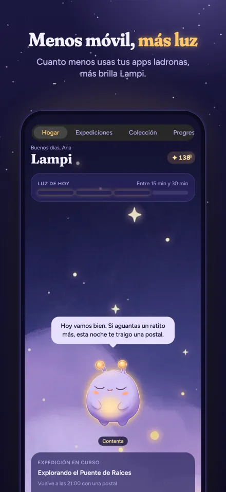 Menos móvil, más luz: el Hogar con Lampi contenta y la luz del día